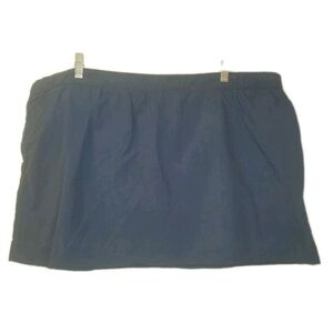 Swimsuits For All Swim Skirt Woman Plus 22/24W 3X Navy Nylon Pool Beach Modest